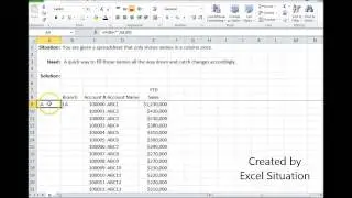 Excel fill non-repeated names and catch changes