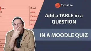 How to add a TABLE in a QUESTION in a MOODLE QUIZ