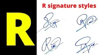 R signature | R letter signature style | R signature style | Signature R