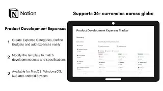 Product Development Expenses Tracker | How to use @Notion to keep track of development expenses