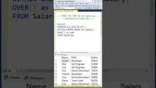 Data Analyst SQL Interview Question  | PERCENTILE Function | Top 1% of Salaries