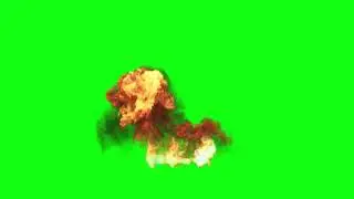 4K Fire Explosion Green Screen VFX Free Stock Footage