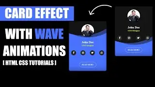 Card effect with wave animation using HTML and CSS #css3