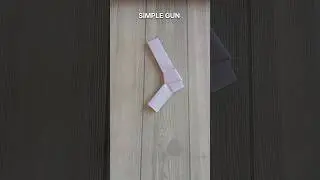 SIMPLE GUN ORIGAMI| TUTORIAL| HOW TO MAKE A PAPER GUN| CRAFT| WEAPON| STEP BY STEP FOLDING| ART