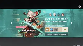 Кадзуха Гайд для новичков Тестовый забег Багреные листья и неистовые волны Genshin Impact