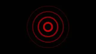 Free - Red Color Radio Wave Radar Waves indication waves animation on black screen background