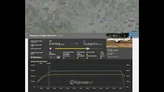 Запись полета разбившегося самолета в Китае Boeing 737 на флайт радаре