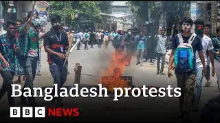 Bangladesh imposes national curfew as protests continue | BBC News