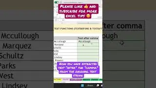 How to extract text AFTER a “COMMA” from a text string in Excel