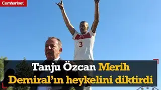 CHP'li Tanju Özcan Bolu'ya Merih Demiral’ın ‘Bozkurt’ işareti yapan heykelini diktirdi