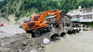 Excavator Working In Water Fails - Bagger Accident Terrible & Amazing Removing Dam With Excavator!!