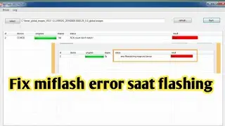 fix mi flash tool error