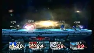 Super Smash Bros. Brawl: CPU Free-For All - Match 1