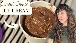 Delicious VEGAN Chocolate Cashew Ice Cream with a CARAMEL Corn CRUNCH
