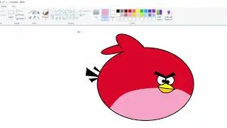 Angry Bird drawing on MS Paint Step By Step || Kids Favourite Cartoon