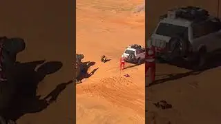 Sebastien Loeb has to be rescued after his crash 😳💥 #dakar2023 #shorts #shortvideo