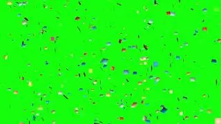 confetti colorful particle loop animation green screen stock footage HD - Download Stock Footage