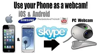 How to Use Phone Camera as PC Web camera For Video Chat (USB/Wireless) Windows & Mac - 2017