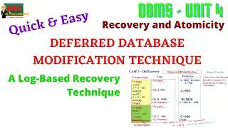 DEFERRED DATABASE MODIFICATION TECHNIQUE