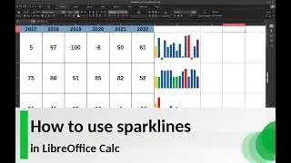 How to use sparklines in LibreOffice Calc