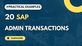 Learn The 20 Most Commonly Used SAP Admin Transactions | SAP Technical Administration | SAP Basis