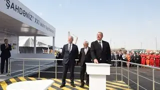 Prezident İlham Əliyev “Şahdəniz-2” dayaq blokunun yola salınmasında iştirak edib