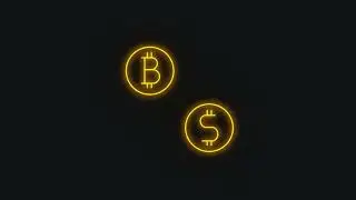 Crypto Neon Icons Resizable After Effects Template