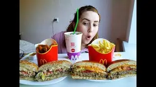 МАкдональдс  Биг Тейсти | MCDONALDS MUKBANG BIG TASTY  | Eeating show | 먹방