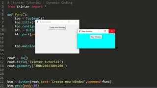 Toplevel Widget in tkinter / Create multiple window in Tkinter / Tkinter tutorial in Hindi /