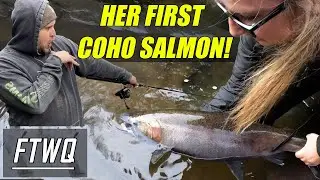 SALMON Fishing in Oregon. HER first COHO!