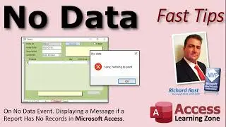 On No Data Event. Displaying a Message if a Report Has No Records in Microsoft Access.