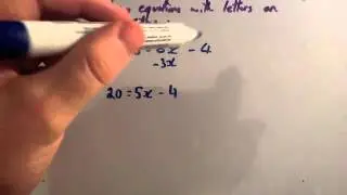 Solving equations with letters on both sides - Corbettmaths