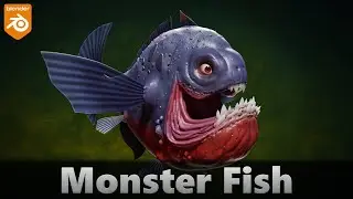 Sculpting in Blender 3.4 || 57 - Monster Fish