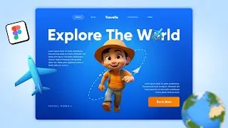 ✈️ Figma UI Design Tutorial For Beginners | HERO SECTION UI Design in Figma  (Easy)