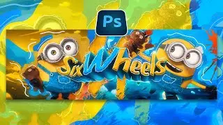 How I made this *MINIONS* Header - Photoshop Speedart