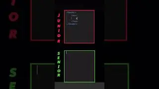 Junior vs Senior Developer 😅  #webdevelopment #html #css