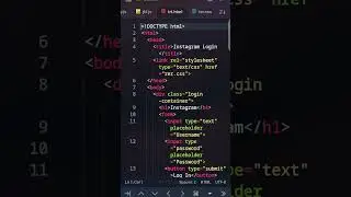 Make an Instagram login screen in HTML CSS #viral #youtubeshorts #shorts #html #css