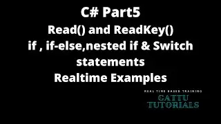 C# basics Part5 | If statement| Nested if | Switch statement