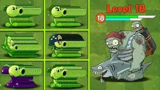 PVZ 2 Challenge - 100 Plants Max Level vs Gargantuar Zombie Level 18 Custom Speed - Who Will Win?