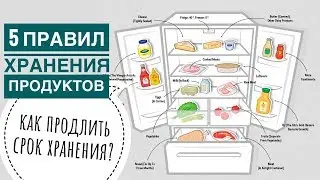 ХРАНЕНИЕ ПРОДУКТОВ В ХОЛОДИЛЬНИКЕ - 5 ПРАВИЛ и Лайфхаков