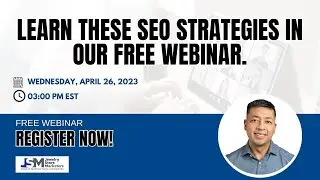 Learn these SEO Strategies in our Free Webinar.  Register now.
