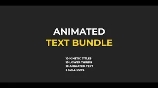 Animated Text Bundle Final Cut Pro Templates