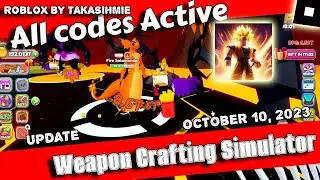 All Codes Active Weapon Crafting Simulator Roblox, October 10, 2023