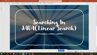 linear search technique in Java