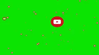 New green screen circle youtube logo particles effect video footage,Youtube particles