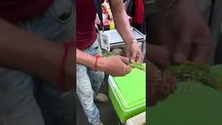 Famous street food muscle master chef making stir fried noodle skills - siem reap street food