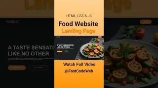 Food Ordering Website Using HTML & CSS | Step by Step Tutorial | Fast Code