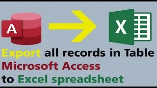 Export data from access to excel