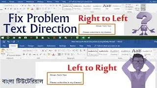 Fix Problem Text Direction of Left to Right & Right to Left | Ahsan Tech Tips