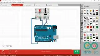 How to draw a arduino project circuit using fritzing